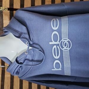 NWT!! Bebe glitter logo fleece hoodie